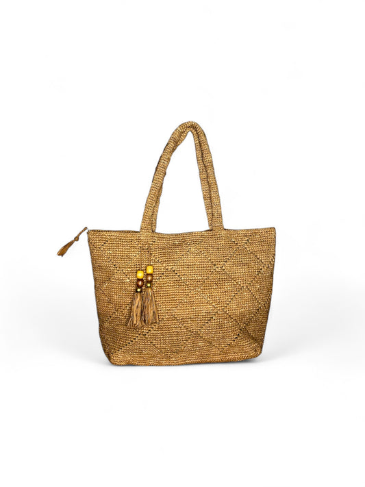 Le Soleil - Sac en raphia - Dark Tea